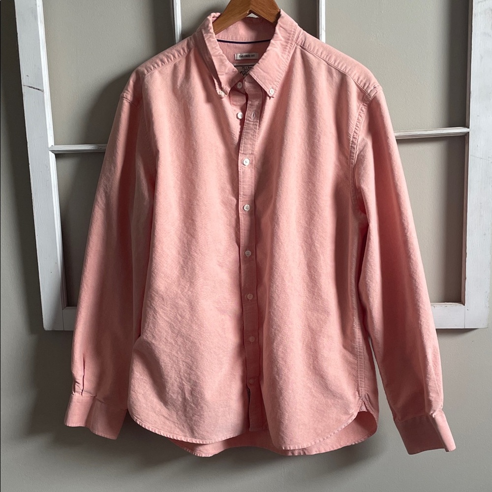 Jos. A. Bank Light Orange/Coral Casual Button-Down Shirt